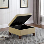Pouffe de rangement carré de luxe de 71 cm