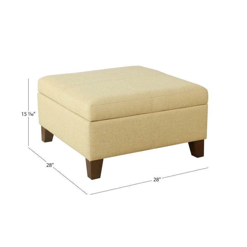 Pouffe de rangement carré de luxe de 71 cm