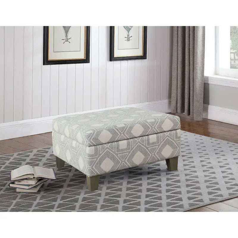 Pouffe de rangement carré de luxe de 71 cm