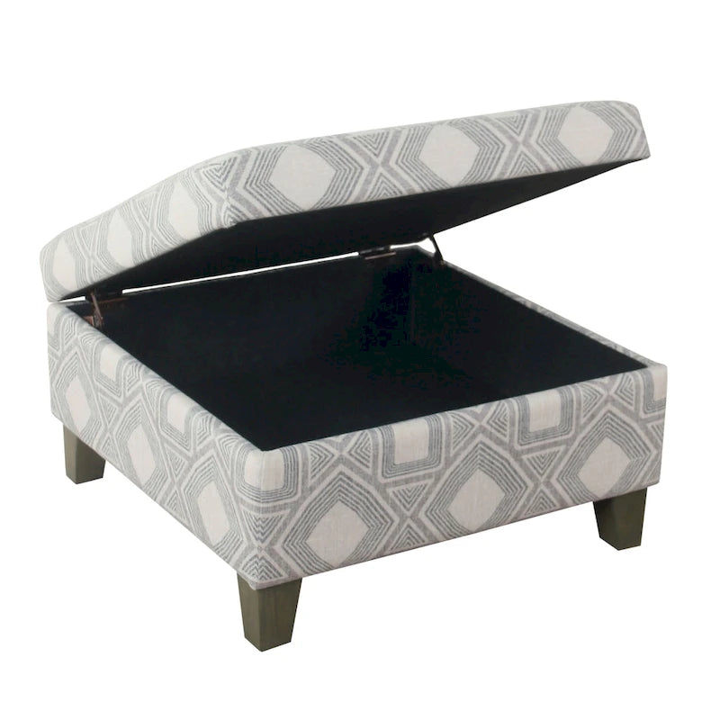 Pouffe de rangement carré de luxe de 71 cm