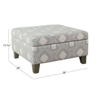 Pouffe de rangement carré de luxe de 71 cm