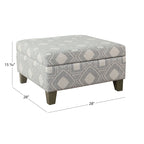 Pouffe de rangement carré de luxe de 71 cm