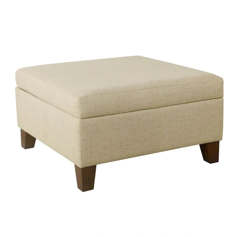 Pouffe de rangement carré de luxe de 71 cm