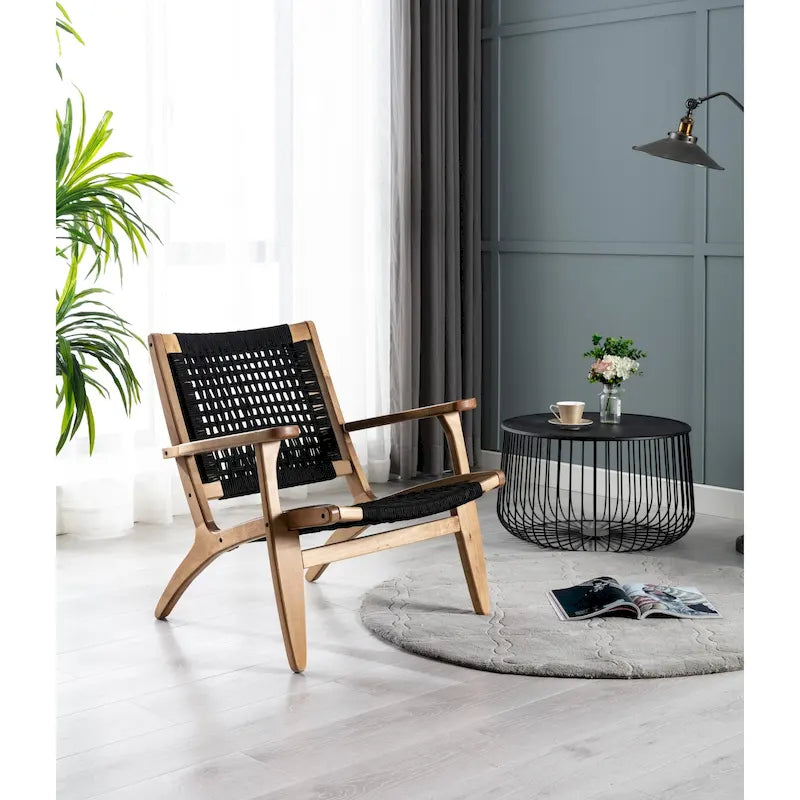 Fauteuil d'appoint en corde tressée