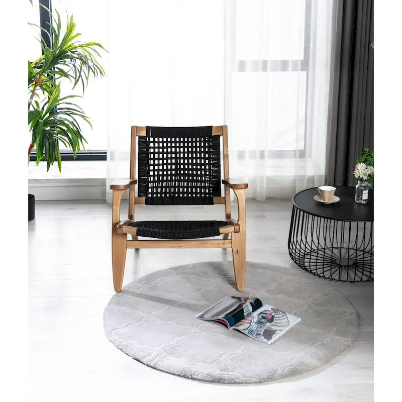 Fauteuil d'appoint en corde tressée