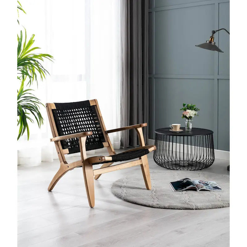 Fauteuil d'appoint en corde tressée