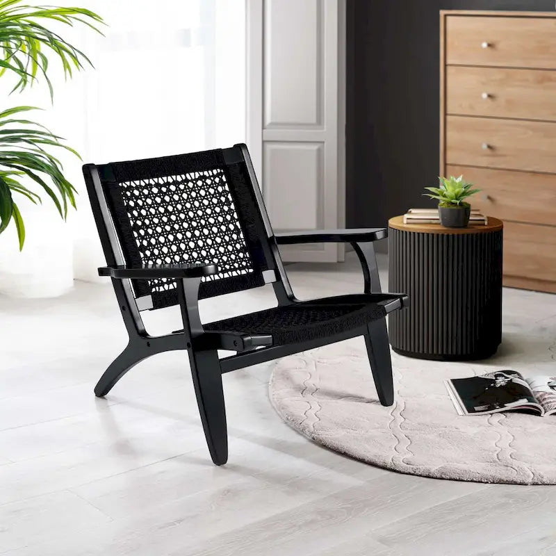 Fauteuil d'appoint en corde tressée