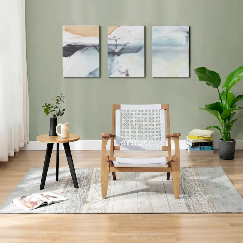 Fauteuil d'appoint en corde tressée