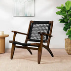 Fauteuil d'appoint en corde tressée
