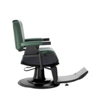 Fauteuil de barbier inclinable robuste, vert
