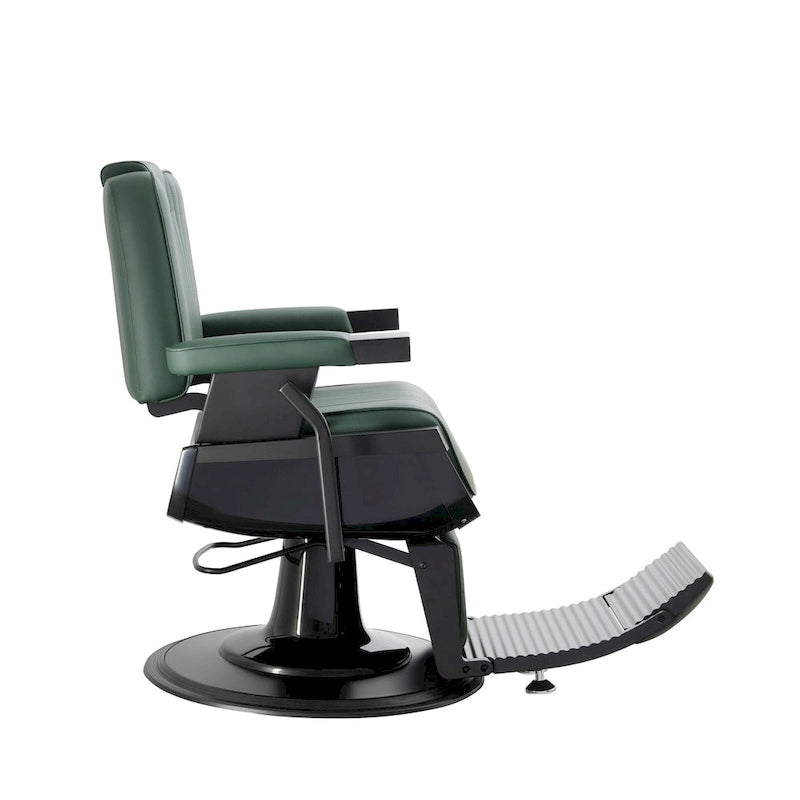 Fauteuil de barbier inclinable robuste, vert