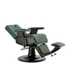 Fauteuil de barbier inclinable robuste, vert