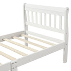 Lit plateforme en bois avec tête et pied de lit