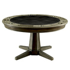 Table de jeu traditionnelle en bois massif gris