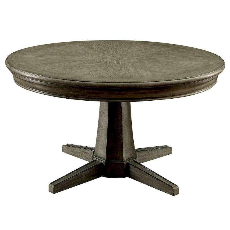 Table de jeu traditionnelle en bois massif gris