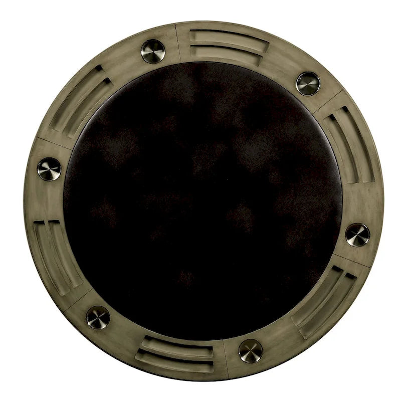 Table de jeu traditionnelle en bois massif gris