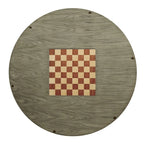 Table de jeu traditionnelle en bois massif gris
