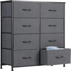 Commode à 8 tiroirs pour chambre à coucher – Organisateur de rangement pour placard avec plateau en bois