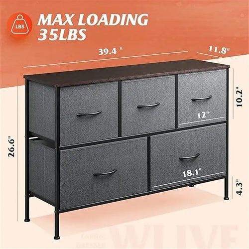 Commode de chambre à 5 tiroirs