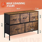 Commode de chambre à 5 tiroirs