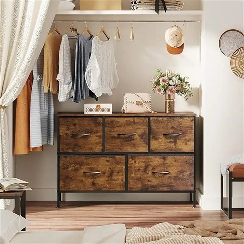 Commode de chambre à 5 tiroirs