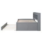 Lit de rangement en bois grandeur nature