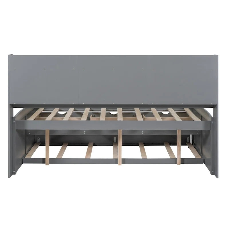 Lit de rangement en bois grandeur nature