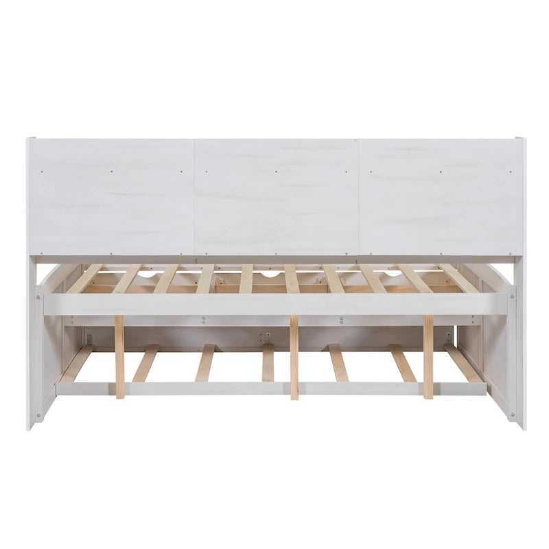 Lit de rangement en bois grandeur nature