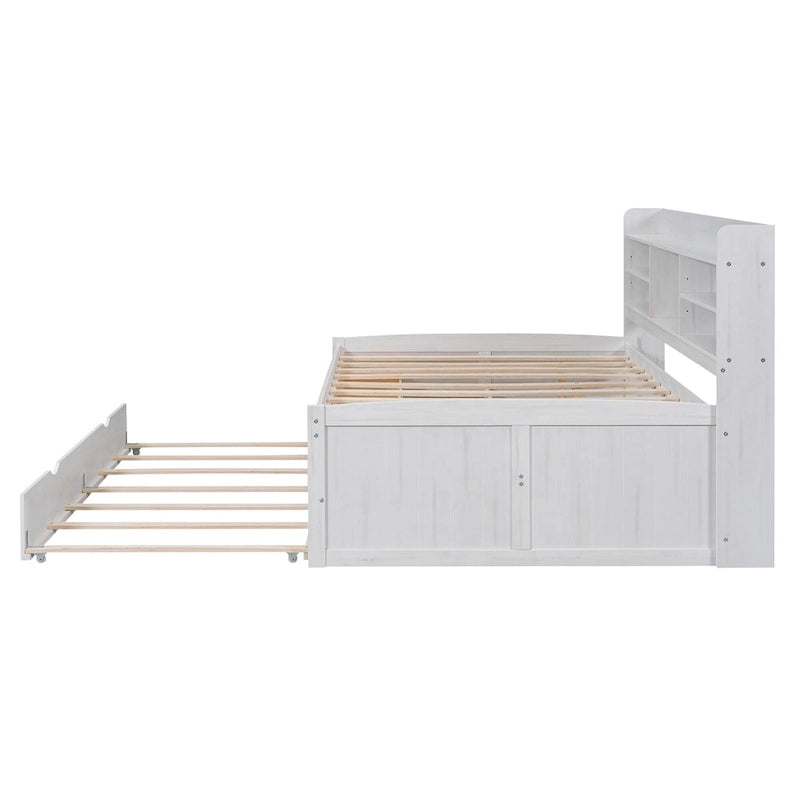 Lit de rangement en bois grandeur nature
