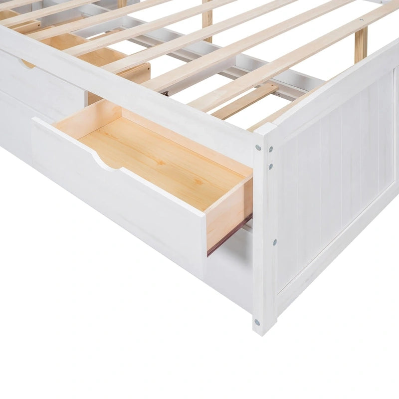 Lit de rangement en bois grandeur nature