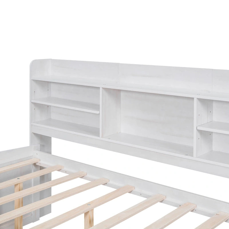 Lit de rangement en bois grandeur nature