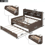 Lit de rangement en bois grandeur nature