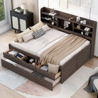 Lit de rangement en bois grandeur nature