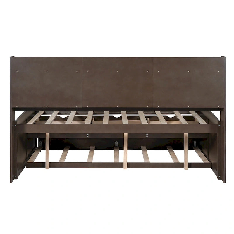 Lit de rangement en bois grandeur nature