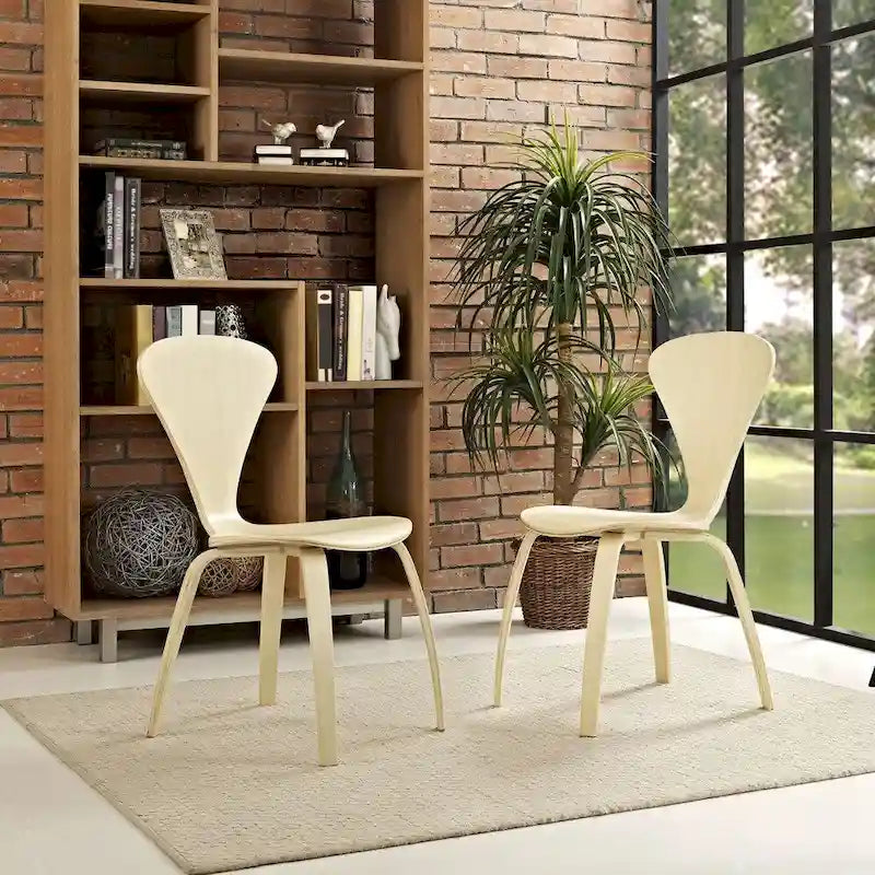 Chaises de salle à manger empilables (lot de 2)