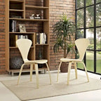 Chaises de salle à manger empilables (lot de 2)