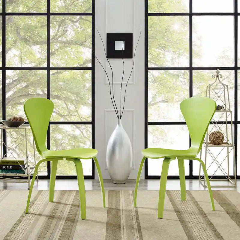 Chaises de salle à manger empilables (lot de 2)