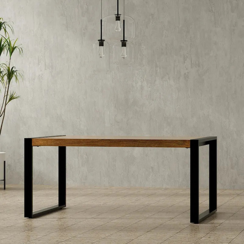 Table à manger rectangulaire moderne industrielle de 168 cm x 102 cm