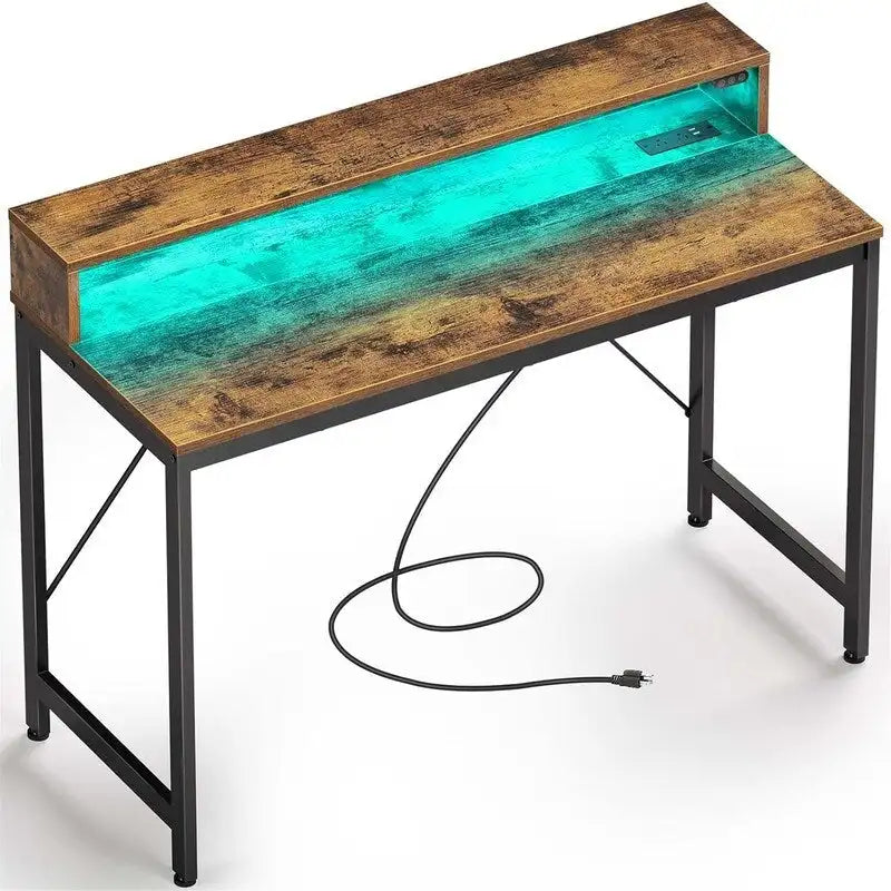 Bureau informatique de 99 cm avec lumières LED