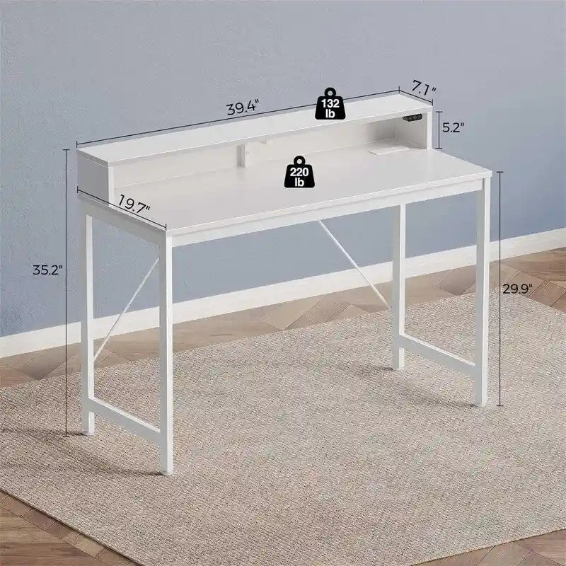 Bureau informatique de 99 cm avec lumières LED