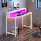 Bureau informatique de 99 cm avec lumières LED