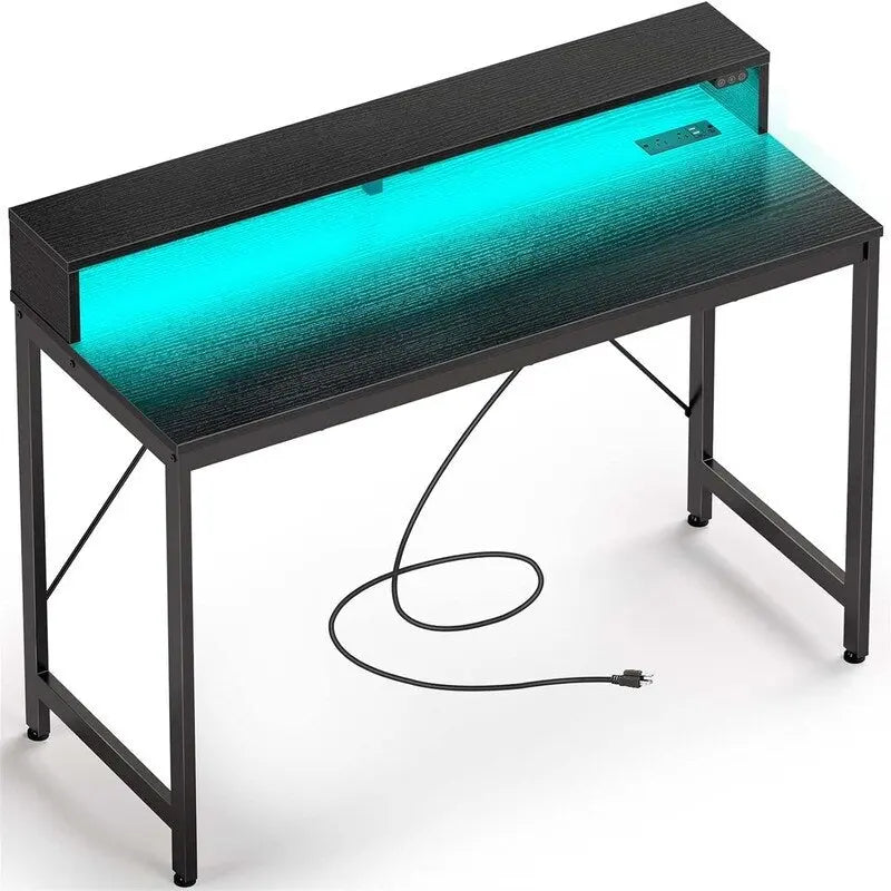 Bureau informatique de 99 cm avec lumières LED