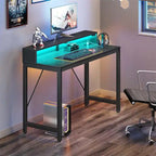 Bureau informatique de 99 cm avec lumières LED