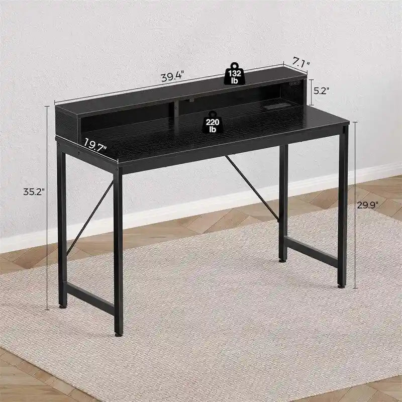 Bureau informatique de 99 cm avec lumières LED