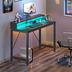 Bureau informatique de 99 cm avec lumières LED