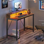 Bureau informatique de 99 cm avec lumières LED