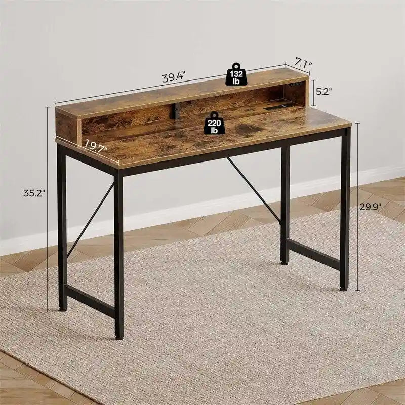 Bureau informatique de 99 cm avec lumières LED