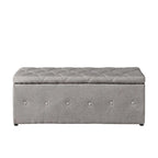 Pouf de rangement rectangulaire avec 2 poufs en velours