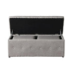 Pouf de rangement rectangulaire avec 2 poufs en velours