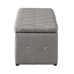 Pouf de rangement rectangulaire avec 2 poufs en velours